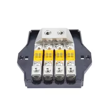 Новый автомобильный 4-контактный держатель предохранителей 80A 32V Hi-Fi Автомобильный распределительный блок предохранителей Замена