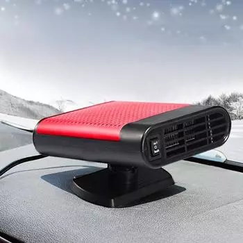 Новый автомобильный электрический обогреватель, вентилятор охлаждения, зимний авто салон с подогревом, обогреватель лобового стекла, антизапотеватель 12V красный