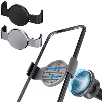 Новый автомобильный кронштейн для крепления телефона, металлический зажим для телефона, магнитный автомобильный держатель серый