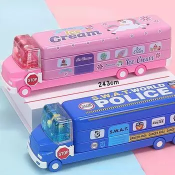 Новый автомобильный пенал водонепроницаемый большой емкости пенал для мальчиков металлические материалы пенал многофункциональный канцелярский ящик школьный