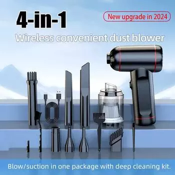 Новый автомобильный пылесос 98000PA 4-в-1, мощный, мощная уборка, бытовая уборка, пылесос, умный портативный пылесос для сухой и влажной уборки Upgraded