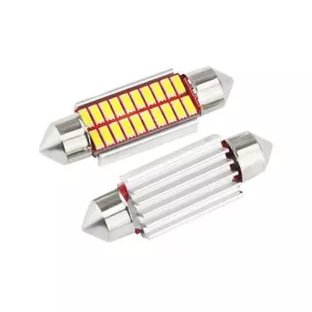 Новый автомобильный светодиод 36MM 4014 12SMD CANBUS двойной наконечник для чтения/подсветки номерного знака/салона 31MM белый