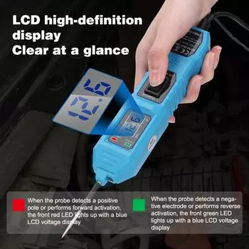 Новый автомобильный тестер цепи цифровой тест электрический тест напряжение тестер мощности тест автомобильный инструмент зонд 2024 напряжение система J5w4 синий