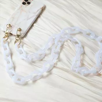 Новый аксессуар для цепочки для телефона, съемные детали, бежевый, через плечо, из смолы, милый ремешок, чехол для мобильного телефона, цепочки, акриловый ремешок на плечо, подвесная цепочка 120CM бежевый