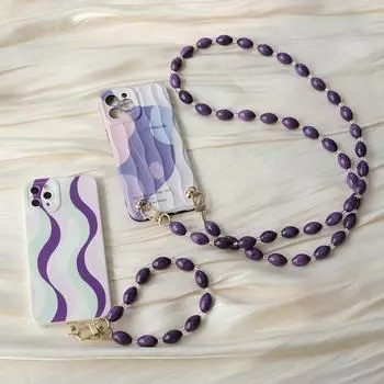 Новый аксессуар для телефона, часть цепи для мобильного телефона, универсальный анти-потерянный ремешок с бусинами, ремешок на плечо, шею, через плечо, ремешок для смартфона, чехол-цепочка 120CM зелёный