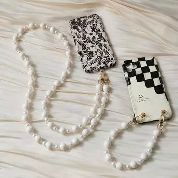 Новый аксессуар для телефона, часть цепочки для мобильного телефона, универсальный ремешок с бусинами, наплечная шея, через плечо, ремешок для смартфона, чехол-цепочка 120CM зелёный