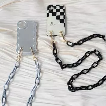 Новый аксессуар для телефона, съемная цепочка, роскошный чехол через плечо, роскошный чехол для телефона, цепочки, акриловый ремешок на плечо, сотовый ремешок для мобильного телефона 120CM зелёный