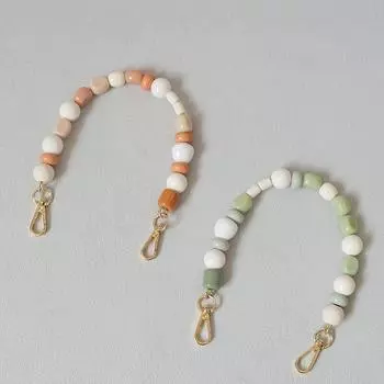 Новый аксессуар для женской сумки, красочные бусины из акриловой смолы, браслет ручной работы, милый чехол для телефона, ремешок, женская сумка, ручка-цепочка