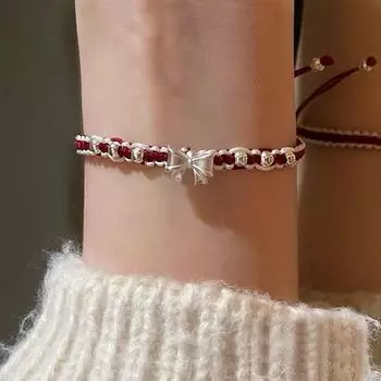 Новый бант из бисера, модный регулируемый браслет ручной работы, ювелирные изделия для женщин и девочек, праздничные подарки