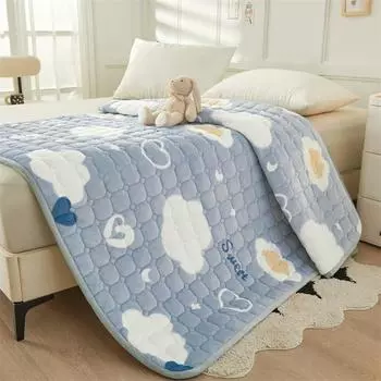 Новый бархатный матрас из молочного бархата, флисовый матрас для студенческого общежития, мягкий матрас с мягкой подкладкой, антистатическая подушка с ворсом 90*200cm