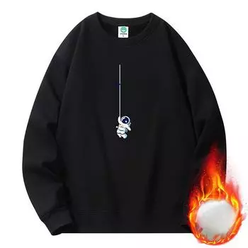 Новый бархатный утолщенный свитер с круглым вырезом для мужчин и женщин, модный свободный пуловер, новый универсальный топ для пар M белый