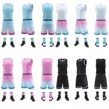 Новый баскетбольный костюм, баскетбольный тренировочный жилет для взрослых и детей, дышащая соревновательная команда 3XS чёрный