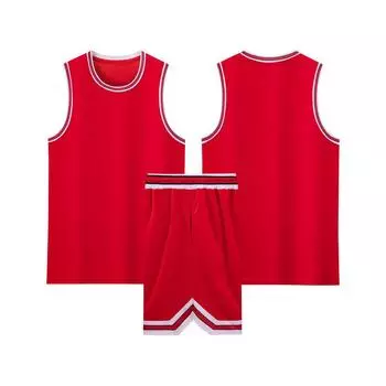 Новый баскетбольный трикотаж с легкой доской для детского сада, детский трикотаж, мужской и женский спортивный комплект баскетбольного трикотажа 3XS красный