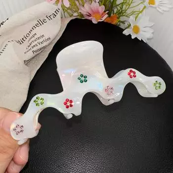 Новый белый русалочий волшебный цвет стразы ацетатная заколка продвинутый темперамент заколка для волос простая заколка-акула аксессуары для волос Hair Claws