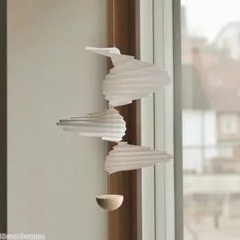 Новый белый ветряной колокольчик вращающийся беззвучный домашний аксессуар балкон спальня скандинавское искусство современная роскошь практичное украшение