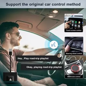Новый беспроводной адаптер Android Auto Plug And Play, проводной адаптер для беспроводного подключения Android Auto 2.4G и 5G WiFi, автоматическое сопряжение, обновление OTA