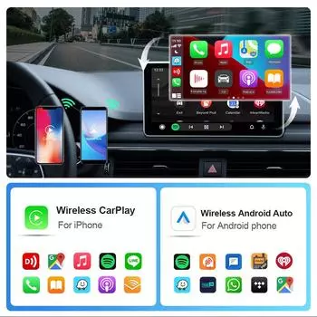 Новый беспроводной адаптер Carplay 2 в 1 Carplay и Android Auto Mini Box, проводной для беспроводного Carplay для USB/Type C Dongle Plug And Play