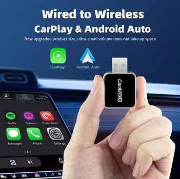 Новый беспроводной адаптер Carplay 2 в 1 Carplay и Android Auto Mini Box, проводной для беспроводного Carplay для USB/Type C Dongle Plug And Play