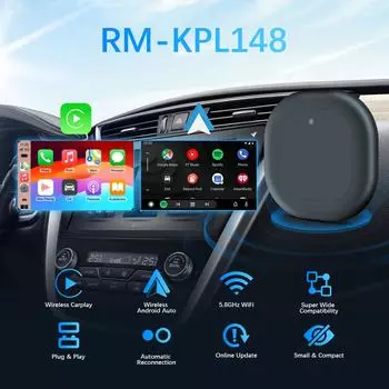 Новый беспроводной адаптер Carplay 2 в 1 Carplay и Android Auto Mini Box, проводной для беспроводного Carplay для USB-ключа Plug And Play 5G Wifi