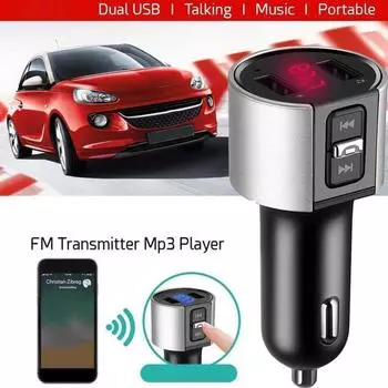 Новый беспроводной автомобильный Bluetooth FM-передатчик автомобильное зарядное устройство 5 В/3,4 А USB-интерфейс автомобильное зарядное устройство MP3-плеер автомобильные аксессуары чёрный