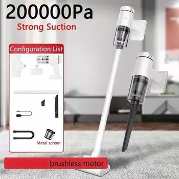 Новый беспроводной автомобильный пылесос 200000Pa, беспроводной ручной пылесос-робот, домашний автомобильный пылесос двойного назначения с большим всасыванием, бесщеточный двигатель Brushless motor upgrade