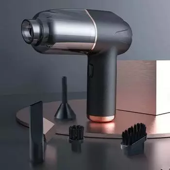 Новый беспроводной автомобильный пылесос 3-в-1 Мощная чистящая машина Автомобильные аксессуары Домашний автомобиль Мини-портативный беспроводной пылесос Сильное всасывание чёрный