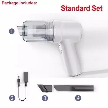 Новый беспроводной автомобильный пылесос 4000PA, мощный беспроводной пылесос с выдувом и всасыванием C белый