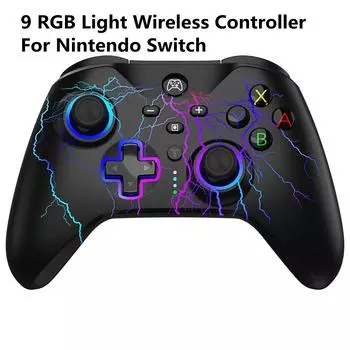 Новый беспроводной контроллер Style 9 RGB Light для Nintendo Switch/OLED/Lite/Android/IOS/ПК с программируемыми клавишами, геймпад