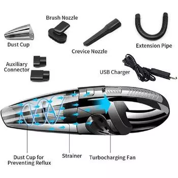 Новый беспроводной ручной пылесос 8500pa мощный циклонный всасывающий портативный перезаряжаемый пылесос для автомобиля и дома для волос домашних животных