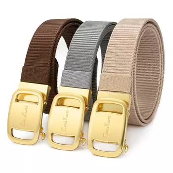 Новый беззубый ремень с автоматической пряжкой, нейлоновый парусиновый ремень, ремень для брюк для отдыха на открытом воздухе, деловой костюм, брюки, джинсы, универсальный 125cm