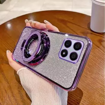 Новый Блестящий Защитный Чехол с Блестками для Vivo V11i V15 V17 V20 Pro V21 V21E V25 V29 Lite V29E T1 Pro Чехол для Телефона с Блестящей Подставкой For Vivo V11i фиолетовый