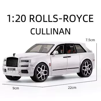Новый Большой 1:20 Rolls-Royce Cullinan внедорожник модель автомобиля из легкого сплава модифицированная литая металлическая игрушечная машинка для мальчиков с инерционным механизмом, звуком и светом, шестидверный детский подарок белый