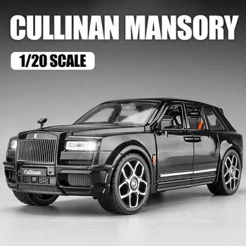 Новый Большой 1:20 Rolls-Royce Cullinan внедорожник модель автомобиля из легкого сплава модифицированная литая металлическая игрушечная машинка для мальчиков с инерционным механизмом, звуком и светом, шестидверный детский подарок белый