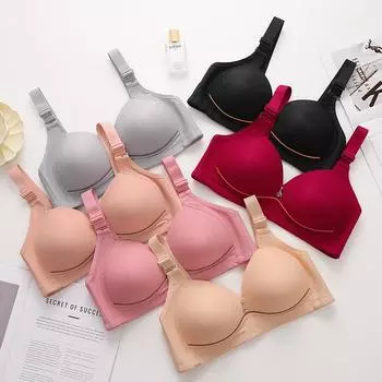 Новый большой размер без стального кольца, удобный и дышащий, женское нижнее белье без магнитной тонкой чашки гладкий толстый мм бюстгальтер 36/80