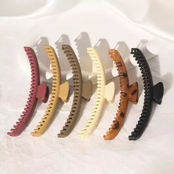 Новый большой размер зажим для захвата для девочек женщин зажим для акулы фиксированный обильный волосы матовый красочный простота модная шпилька чёрный
