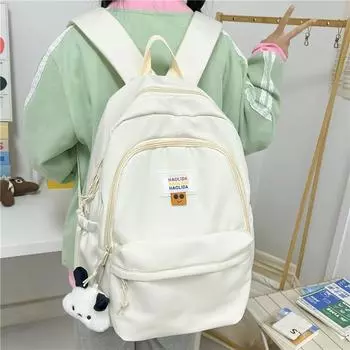 Новый большой вместительный модный рюкзак для милой девушки, популярная школьная сумка, дорожный, универсальный рюкзак для поездок на работу backpack чёрный