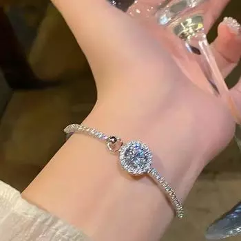 Новый браслет Heartbeat Sparkling, легкая роскошь, изысканный браслет Niche, ювелирные изделия ручной работы Girlfriend Girl