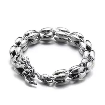 Новый браслет из серебра 925 пробы с краном, мужской доминантный модный браслет Guocao в стиле ретро, дизайн в старом национальном стиле, простой и универсальный 18cm серебряный