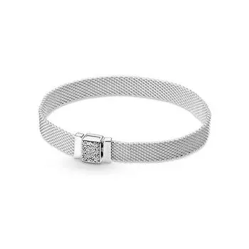 Новый браслет из стерлингового серебра S925, браслет с подвесками своими руками для оригинальных женщин, браслеты из бисера, роскошные ювелирные изделия, подарки 16cm золотой