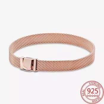 Новый браслет из стерлингового серебра S925 со змеиной пряжкой, браслет для очарования, изготовления подарков для женщин своими руками 20cm