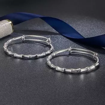 Новый браслет из стерлингового серебра с бамбуковым узлом