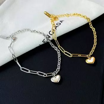 Новый браслет из титановой стали, браслет Love Shell, легкий роскошный браслет золотистый