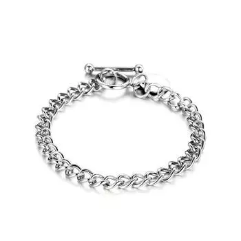Новый браслет из титановой стали, женский браслет с цепочкой и застежкой 21