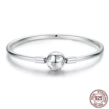 Новый браслет Jingxin Star Ladies S925 из стерлингового серебра, модная базовая цепочка DIY 17CM