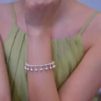 Новый браслет с подвеской в виде колокольчика из бисера, простой эластичный шнур, женский модный браслет, ювелирное изделие, подарок