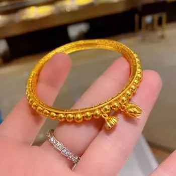 Новый браслет золотого цвета, наследующий древние методы, браслет, дворцовый стиль, съемный, высококлассный темперамент 18CM золотой