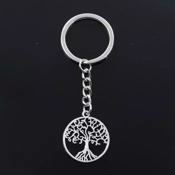 Новый брелок 29x26 мм Древо Жизни Подвески DIY Мужчины Автомобильный Брелок Кольцо Держатель Брелок Сувенирные Ювелирные Изделия Подарок