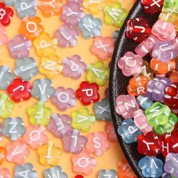 Новый брелок для бисера, аксессуары, цветочный модный красочный браслет, изготовление ювелирных изделий, бусины с буквами, сделай сам, 20 шт., ожерелье из свободных бусин, 9 мм, акрил с буквами