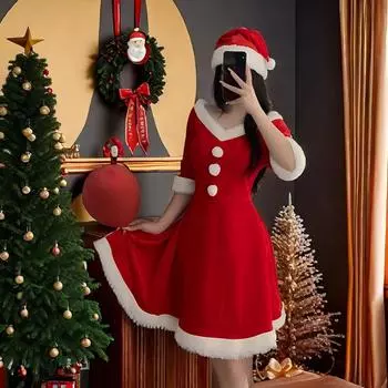 Новый бренд Рождественская одежда милая плюшевая сексуальная чистое желание подтяжки сексуальное нижнее белье стройнящий костюм-униформа One Size