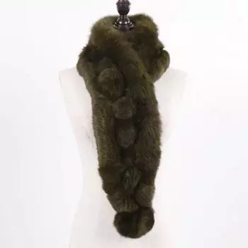 Новый бренд Женский шарф из натурального кроличьего меха Женский зимний Толстый Теплый Шарф из натурального меха Россия Женский Уличный Меховой шарф 100cm